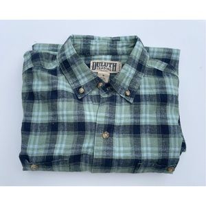 NWT Duluth Trading Co Hemp Organic Cotton Plaid Button Down Shirt